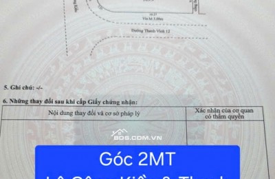 LÔ GÓC 2 MẶT TIỀN LÊ CÔNG KIỀU – THANH VINH 12, VỊ TRÍ ĐẸP ĐẦU TƯ SINH LỜI